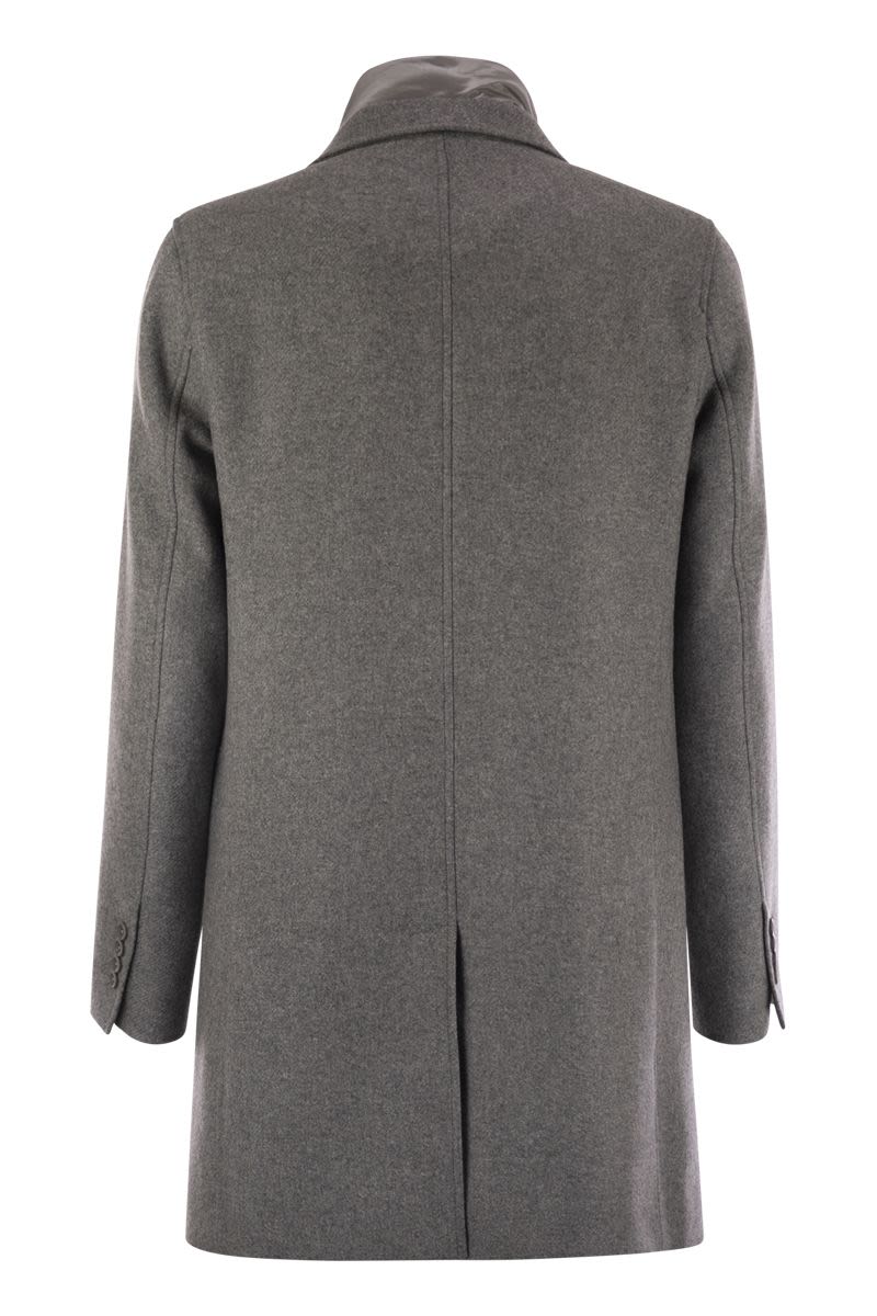 HERNO Mens Wool Jacket with Bib - Regular Fit