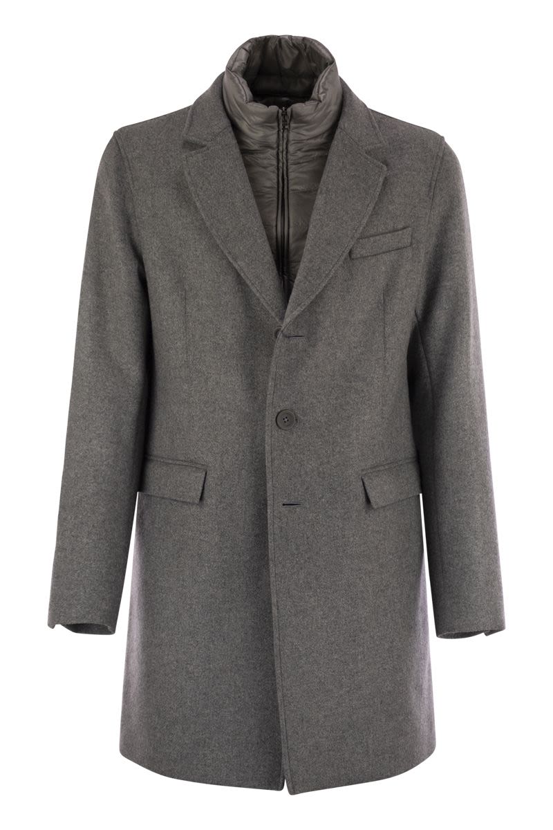 HERNO Mens Wool Jacket with Bib - Regular Fit