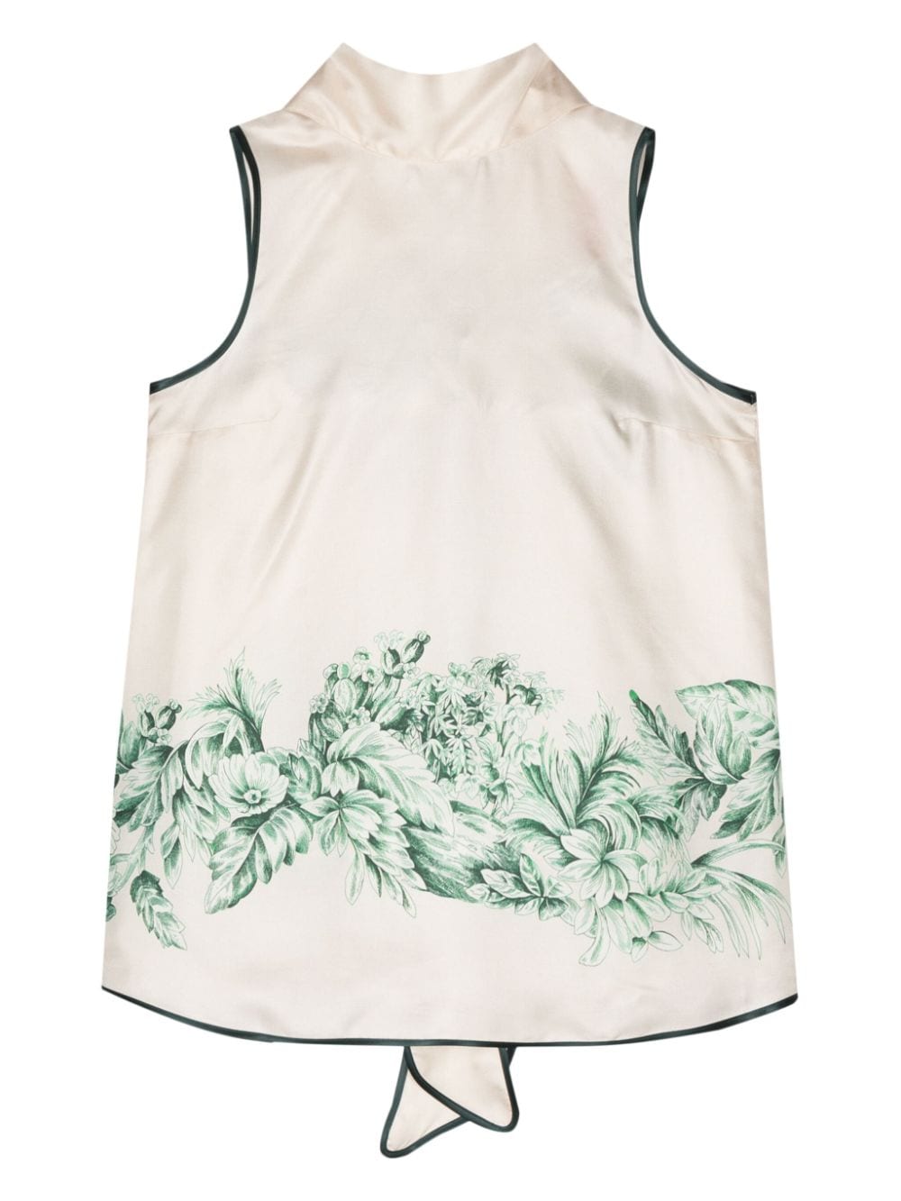F.R.S FOR RESTLESS SLEEPERS Sleeveless Silk Printed Halterneck Top