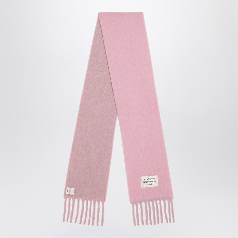 ACNE STUDIOS Wool and Alpaca Blend Scarf with Decorative Fringes