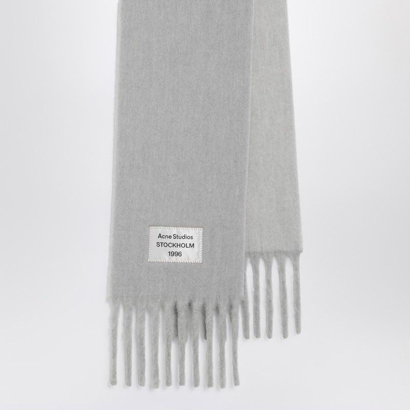 ACNE STUDIOS Wool and Alpaca Blend Scarf with Decorative Fringes