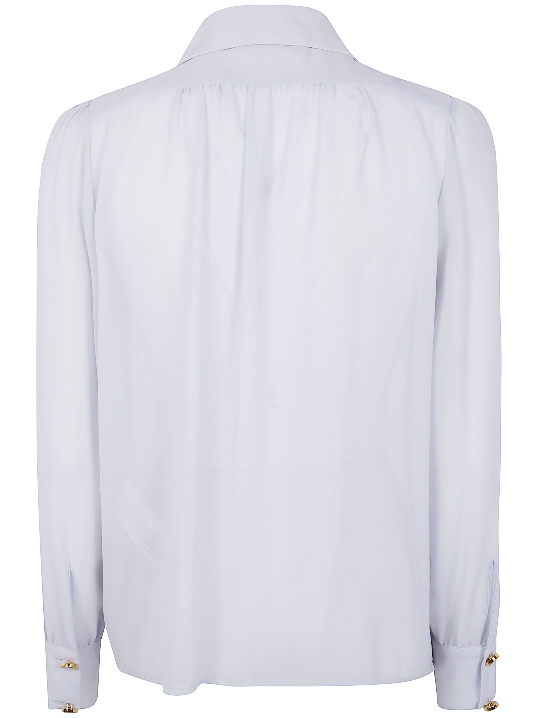 ELISABETTA FRANCHI Georgette Slim Fit Shirt with Removable Necklace