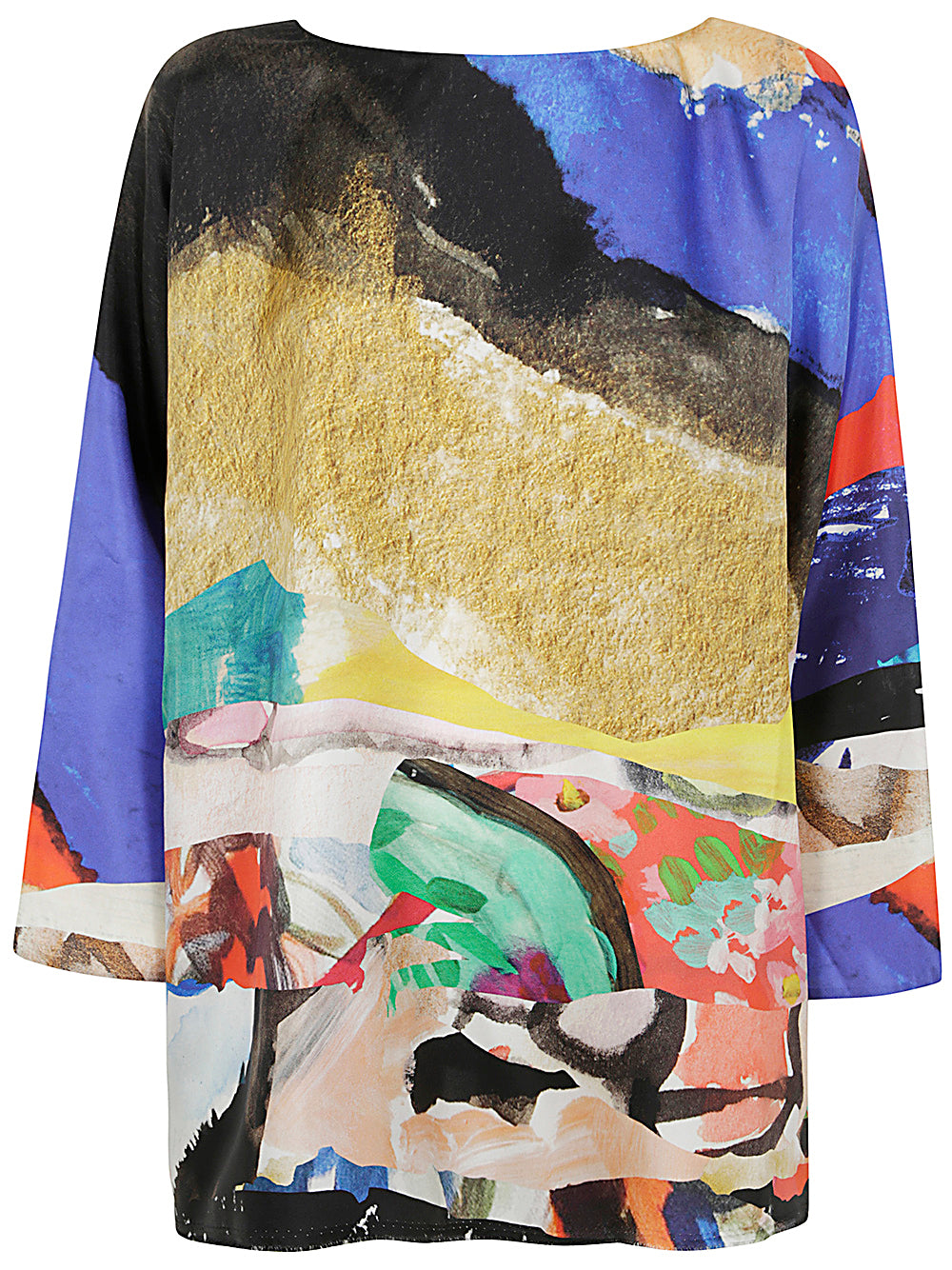 DANIELA GREGIS Long Sleeve Round Neck Square Shirt