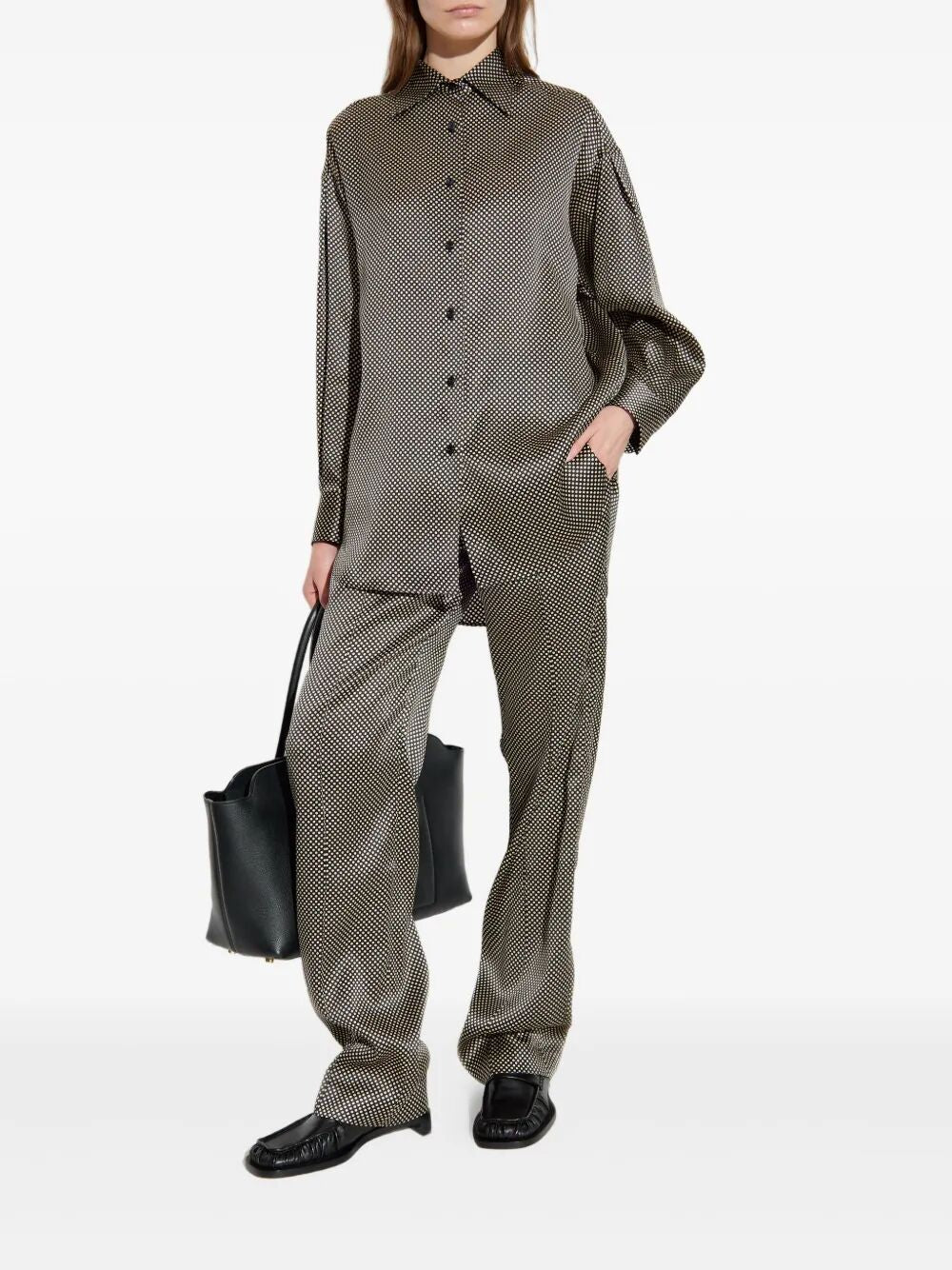 TOM FORD Polka Dot Relaxed Fit Silk Shirt