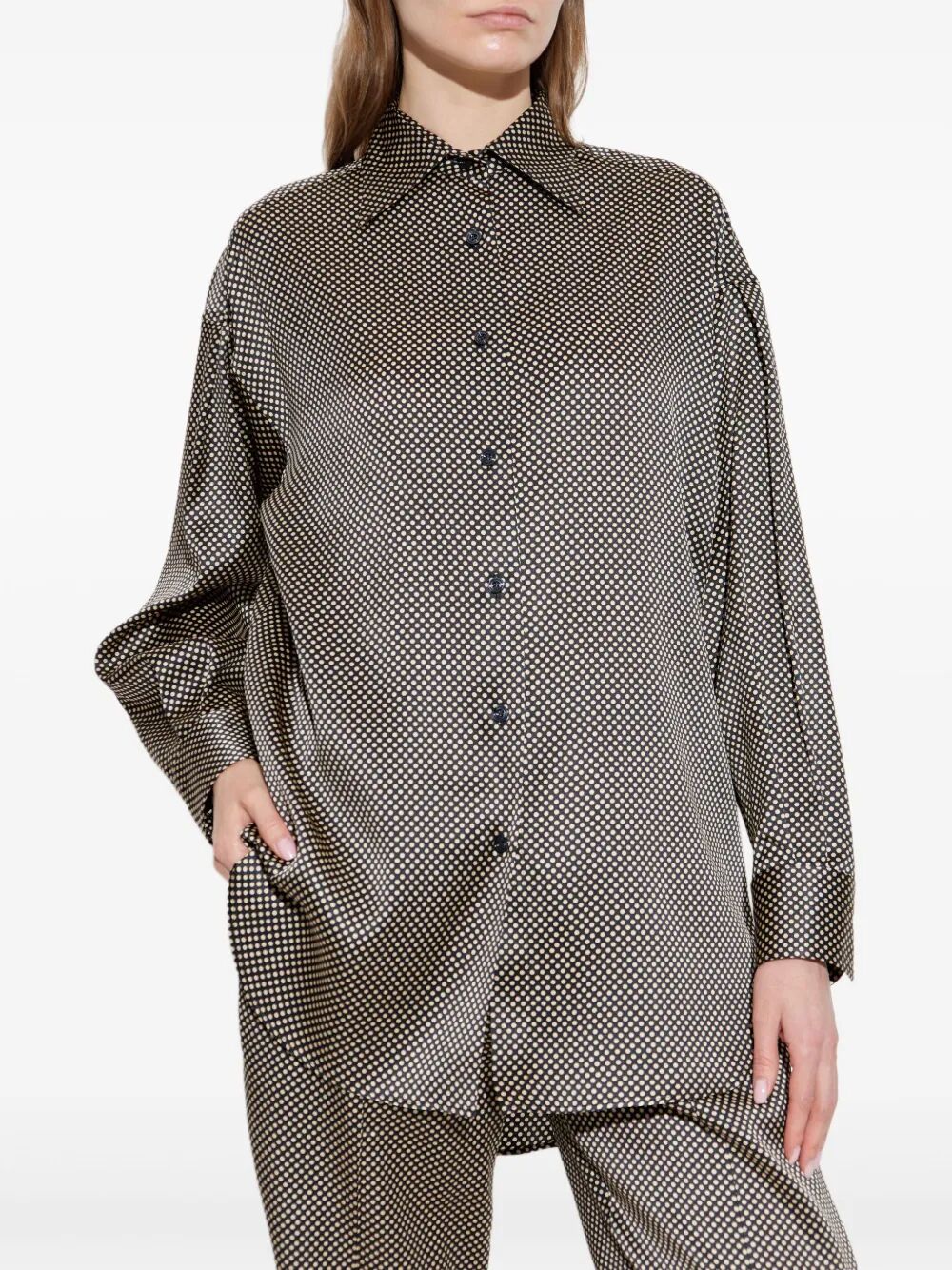 TOM FORD Polka Dot Relaxed Fit Silk Shirt