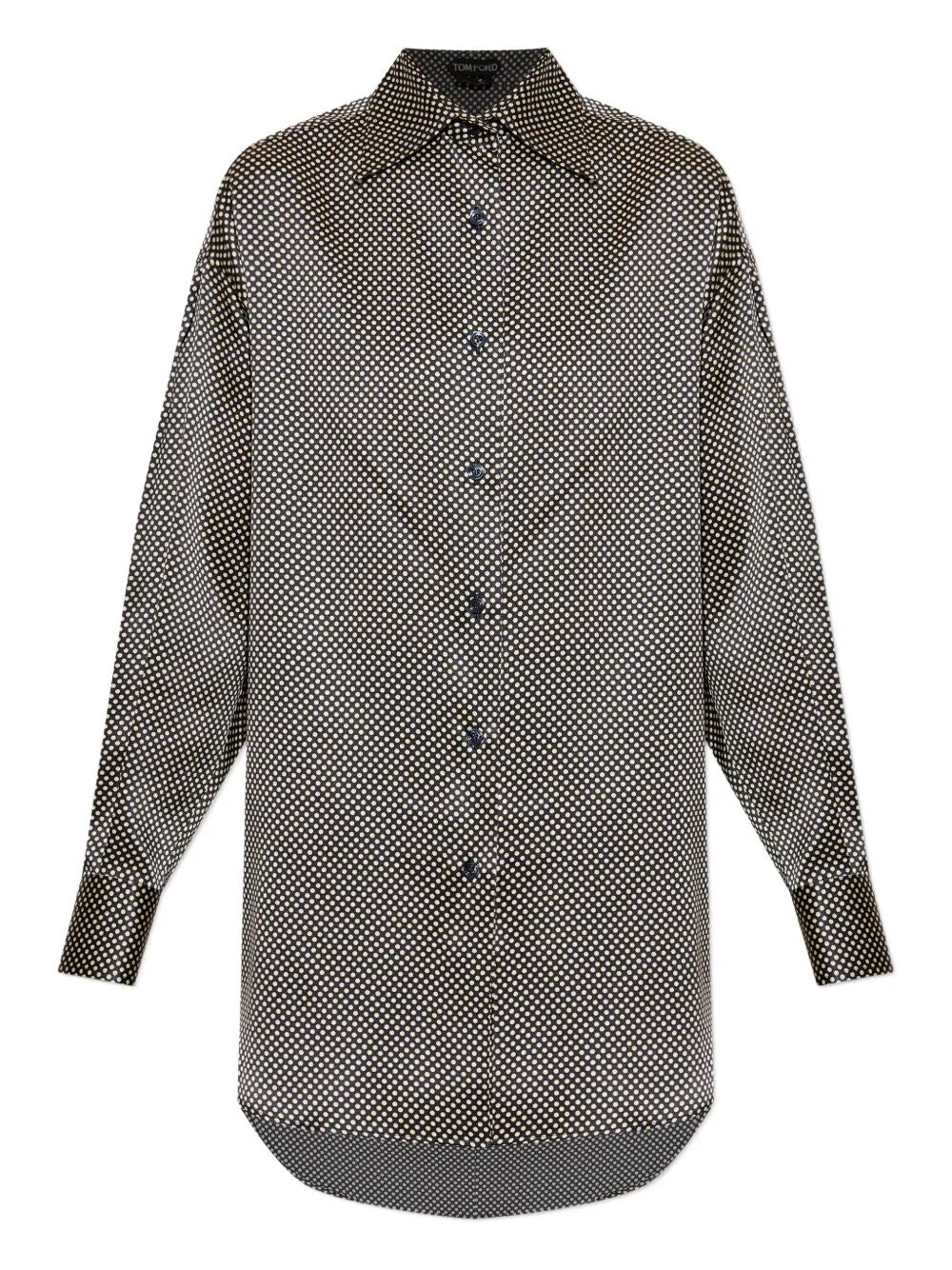 TOM FORD Polka Dot Relaxed Fit Silk Shirt