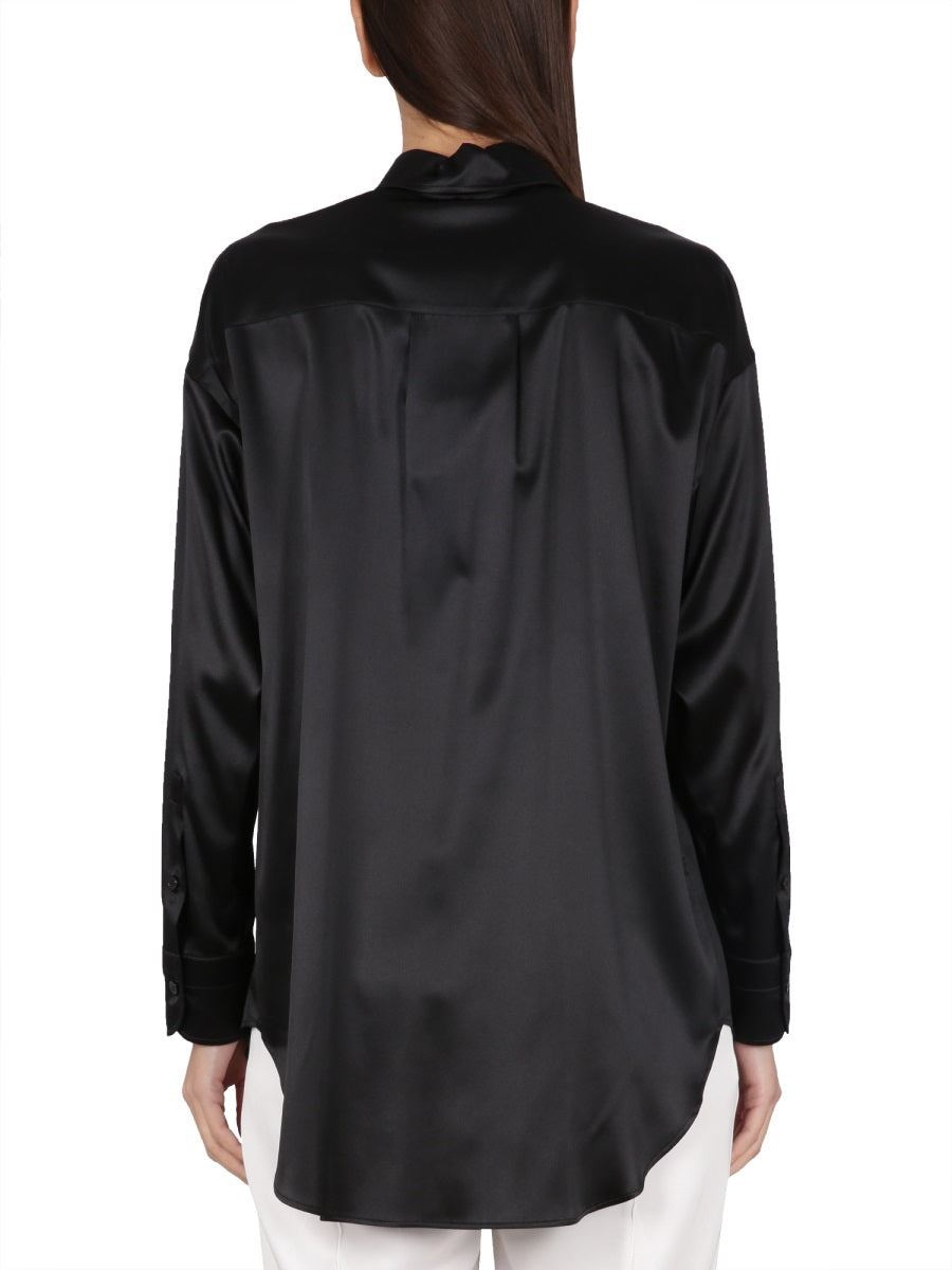 TOM FORD Stretch Silk Satin Relaxed Fit Shirt