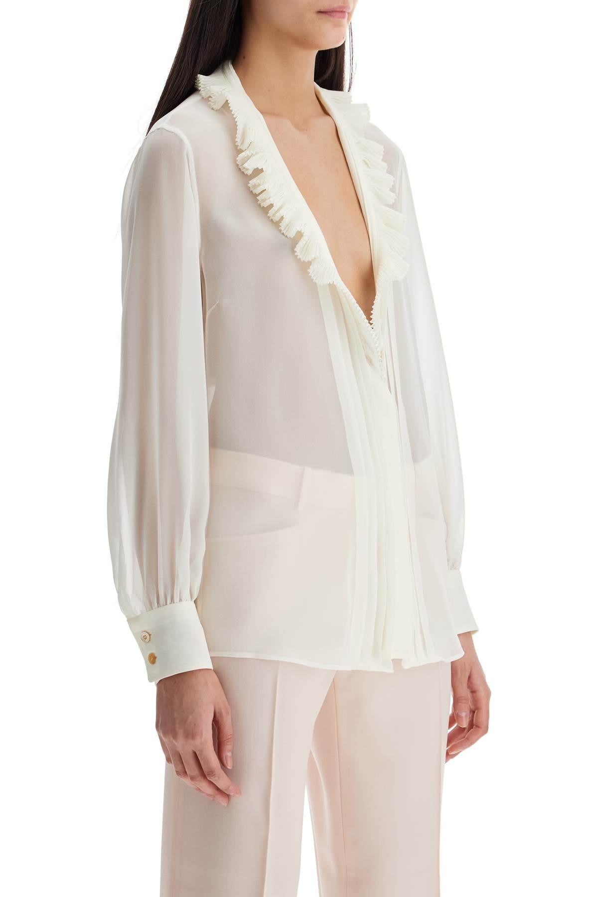 TOM FORD Ruffled Silk Blouse