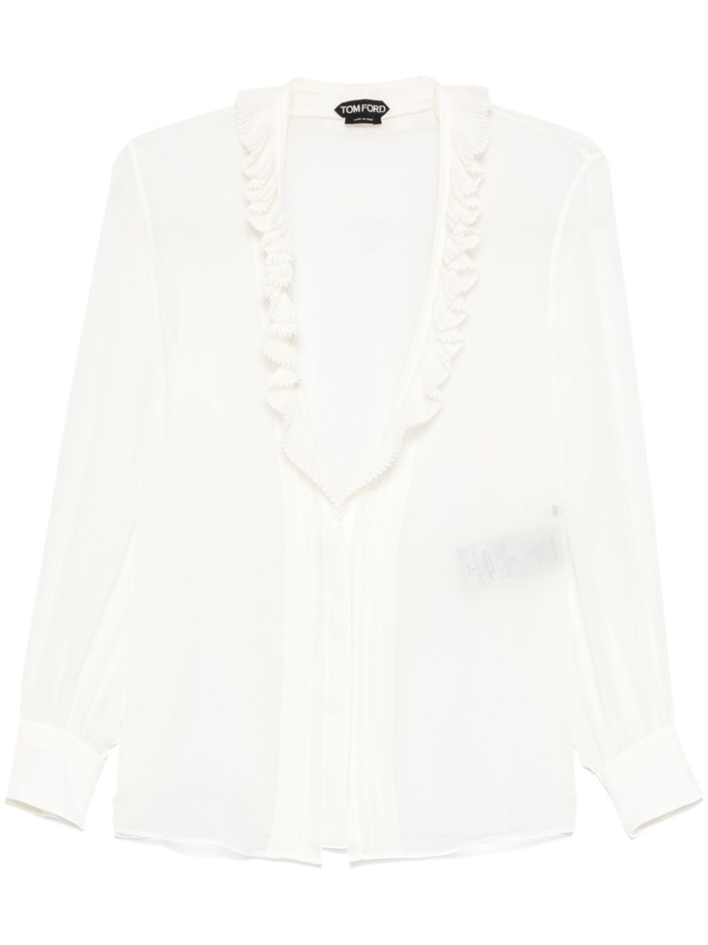 TOM FORD Silk Georgette Shirt with Plunging V-Neck for Women