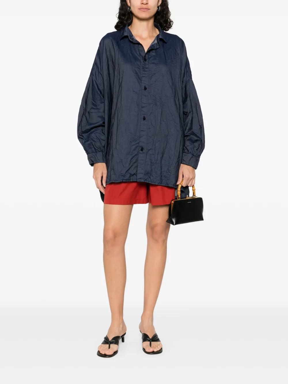 DANIELA GREGIS Pleat Detail Shirt with Classic Collar for Women - SS25