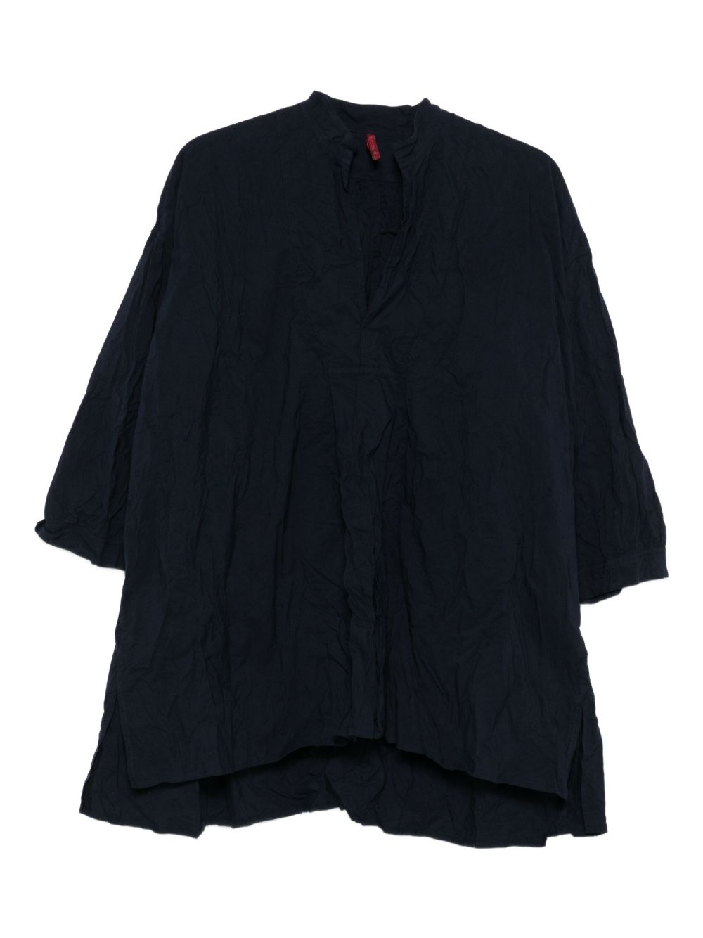 DANIELA GREGIS Women's Mandarin Collar Shirt with Three-Quarter Sleeves