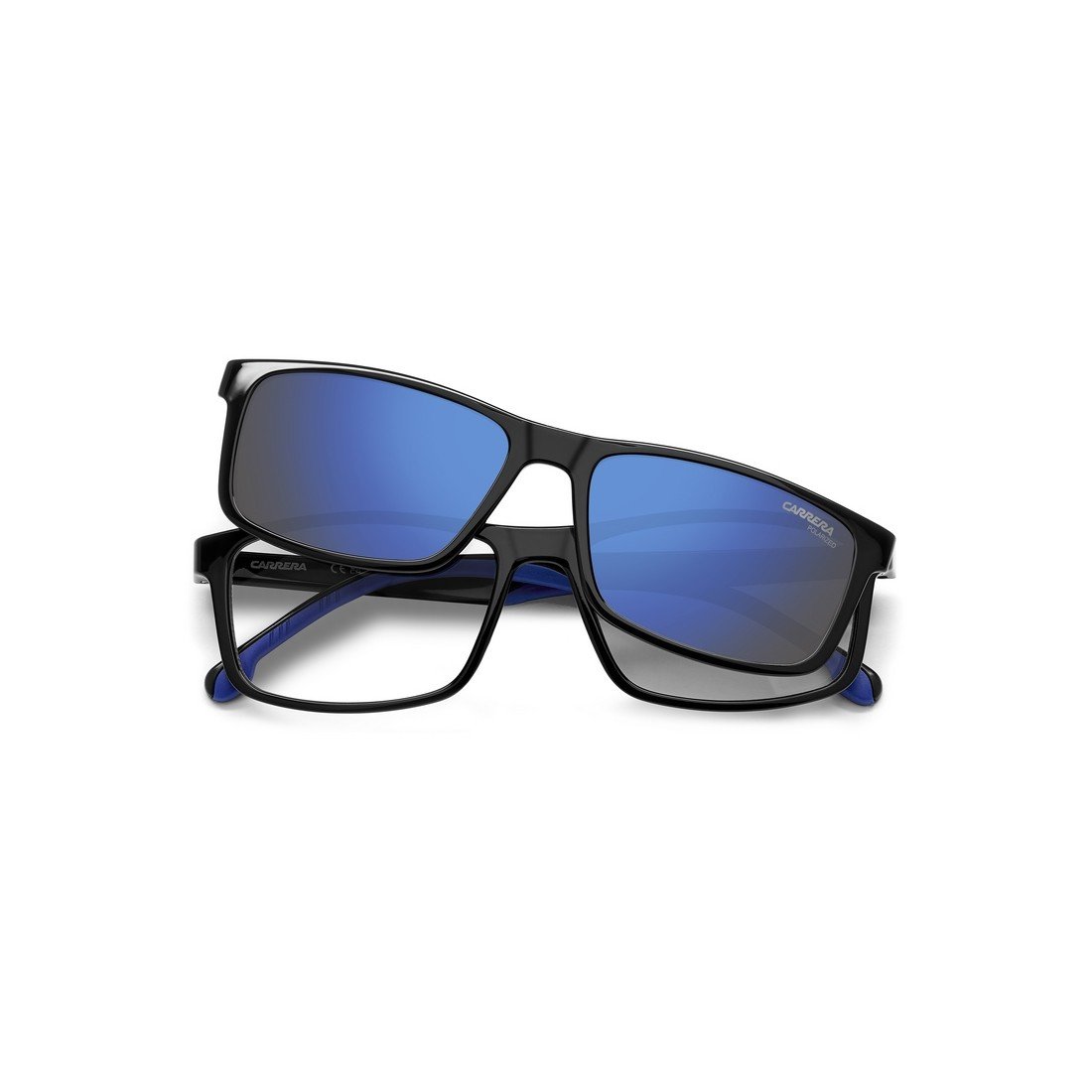 CARRERA Men's Polarized Mini Sunglasses with Clip-On Feature