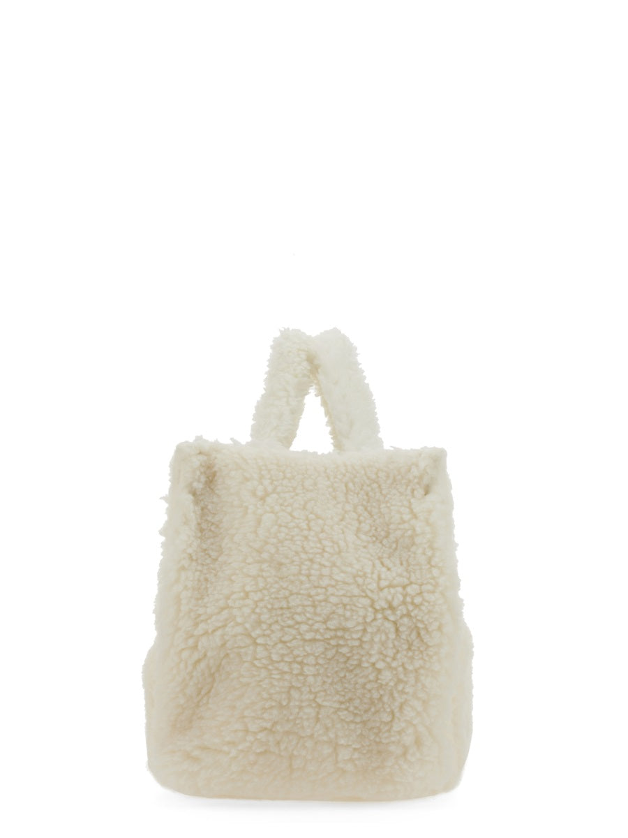 SUNNEI Teddy Fleece Handbag with Double Handles - Adjustable Design
