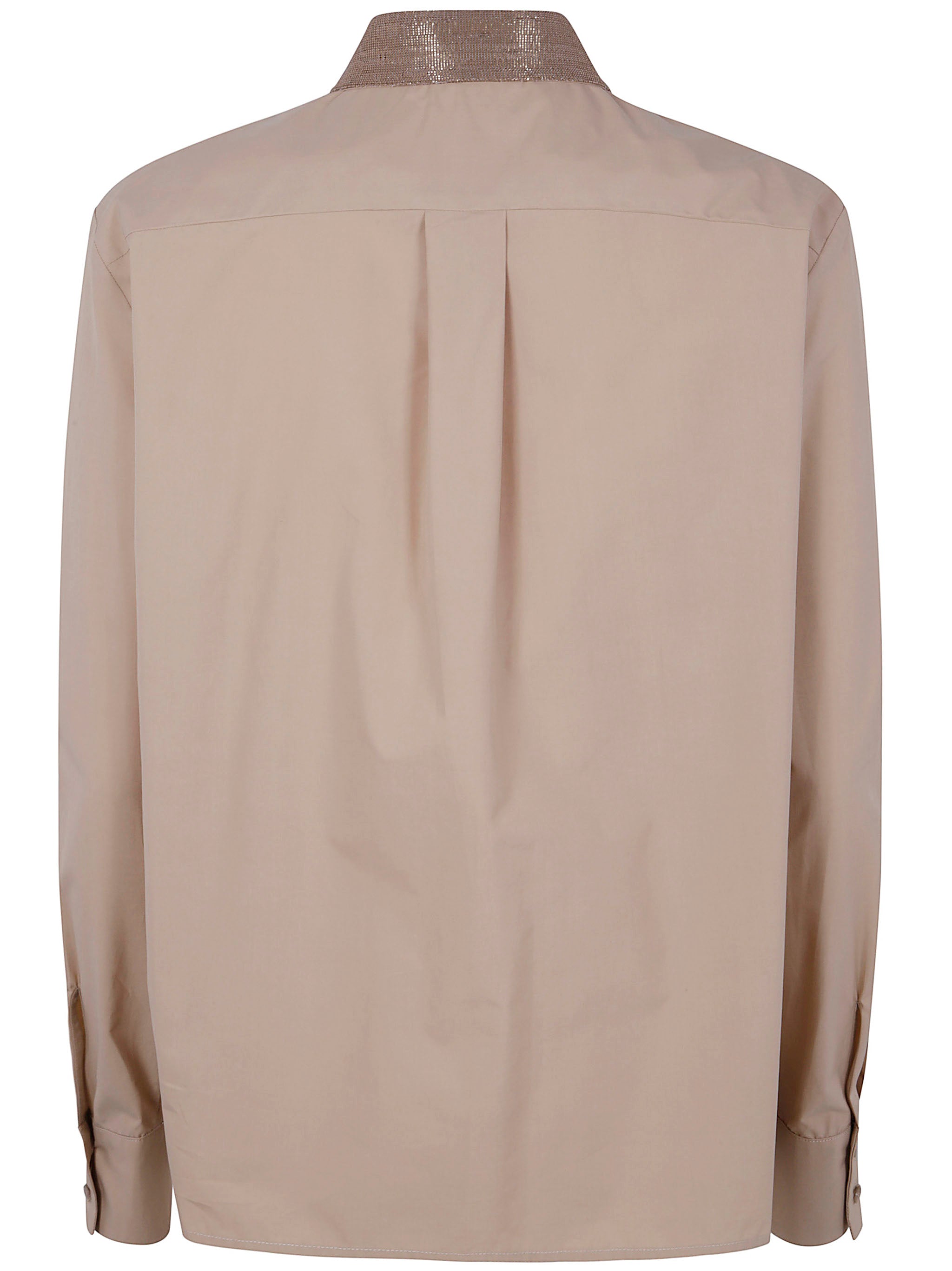 FABIANA FILIPPI Shirt with Filo Diamante Collar for Women