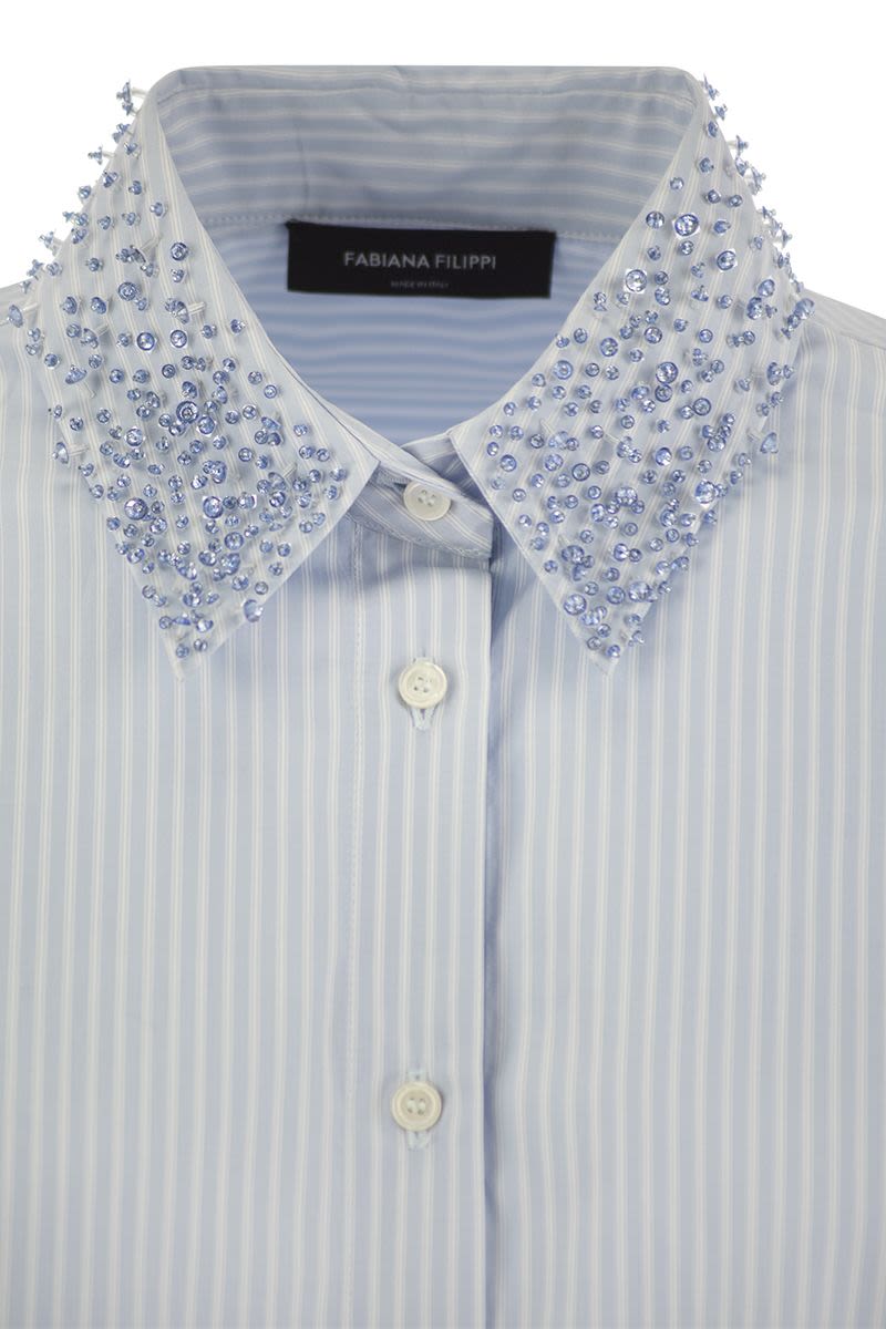 FABIANA FILIPPI Long Striped Poplin Shirt for Women