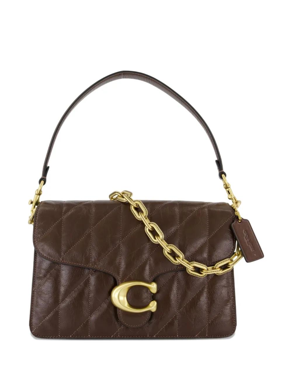 COACH Quilted Glazed Leather Chain Tabby Shoulder Bag