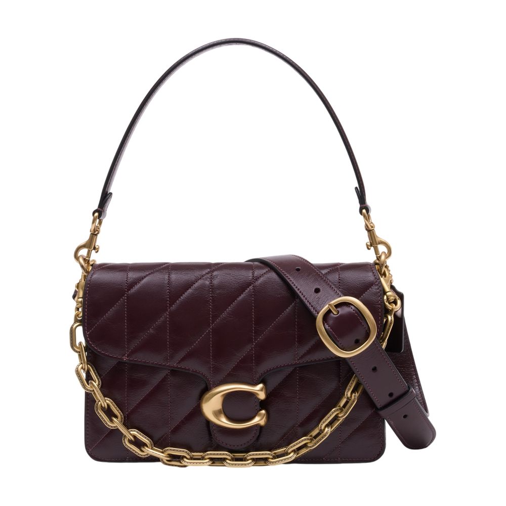 COACH Quilted Glazed Tabby with Chain Shoulder Mini Handbag