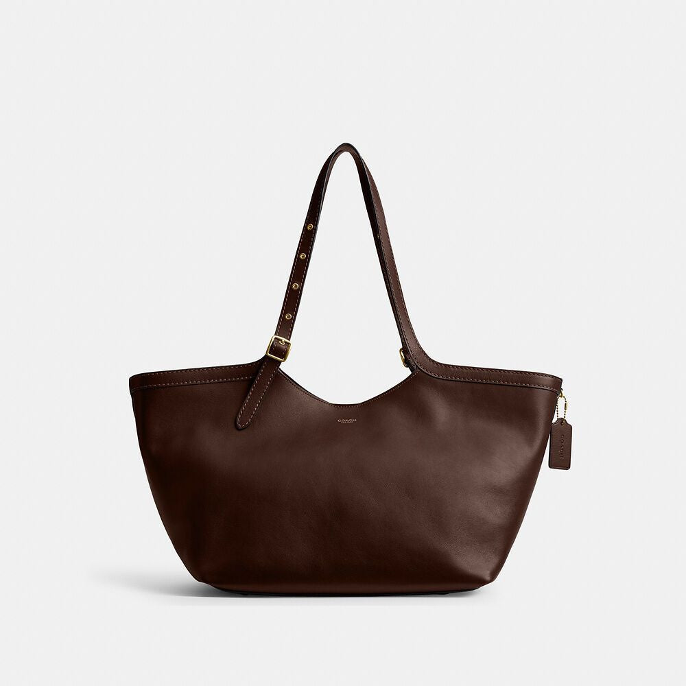COACH Natural Grain Leather Gramercy Tote Handbag - Large Travel Bag