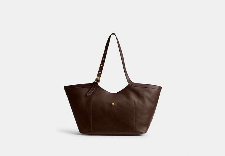 COACH Natural Grain Leather Gramercy Tote Handbag - Large Travel Bag