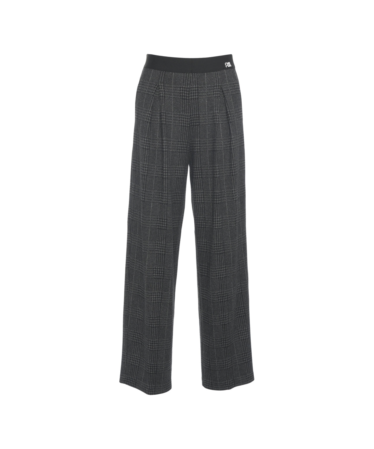 CAMBIO Elegant Wide-Leg Glencheck Trousers for Women