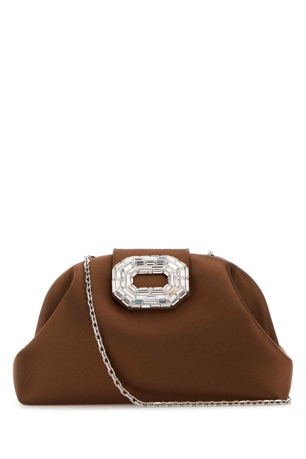 AMINA MUADDI Mini Satin Camelia Clutch