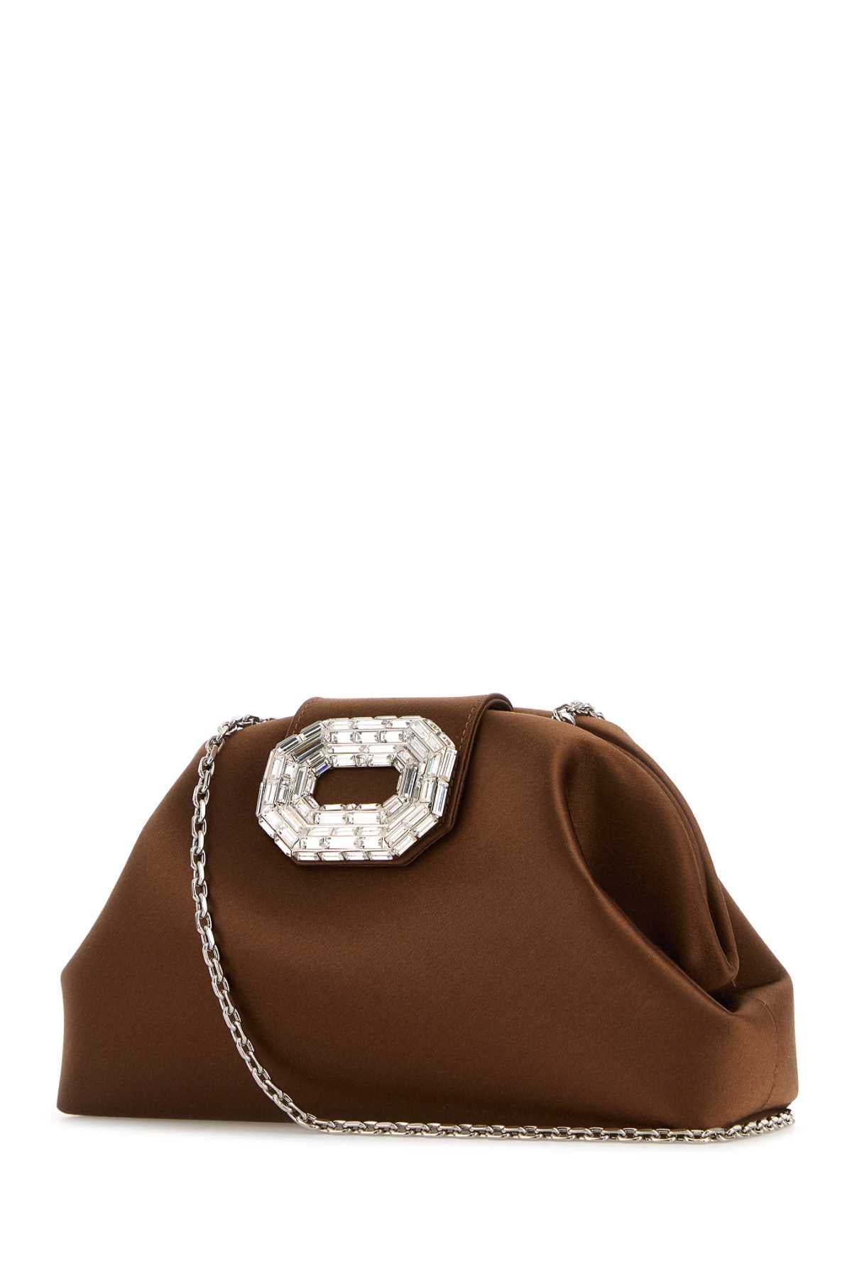 AMINA MUADDI Mini Satin Camelia Clutch