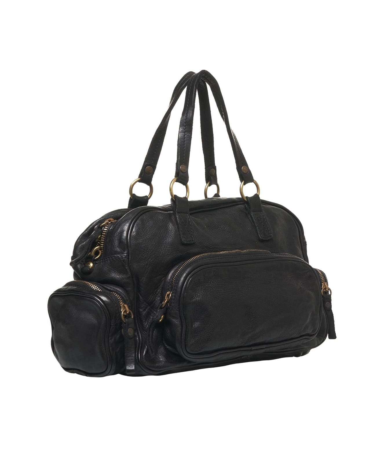 CAMPOMAGGI Mini Leather Duffel Handbag