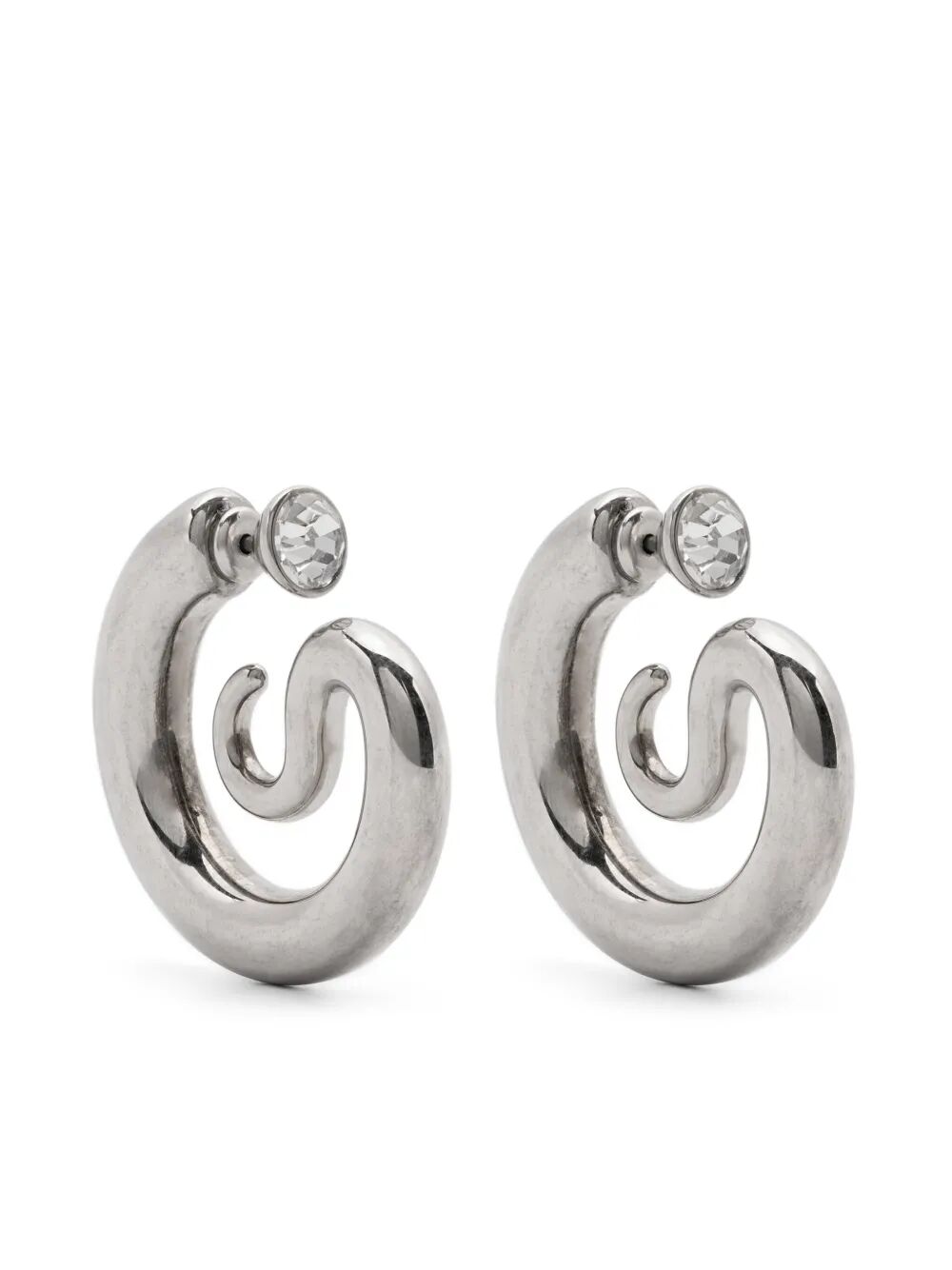 PANCONESI Diamond Serpent Mini Hoops Earrings
