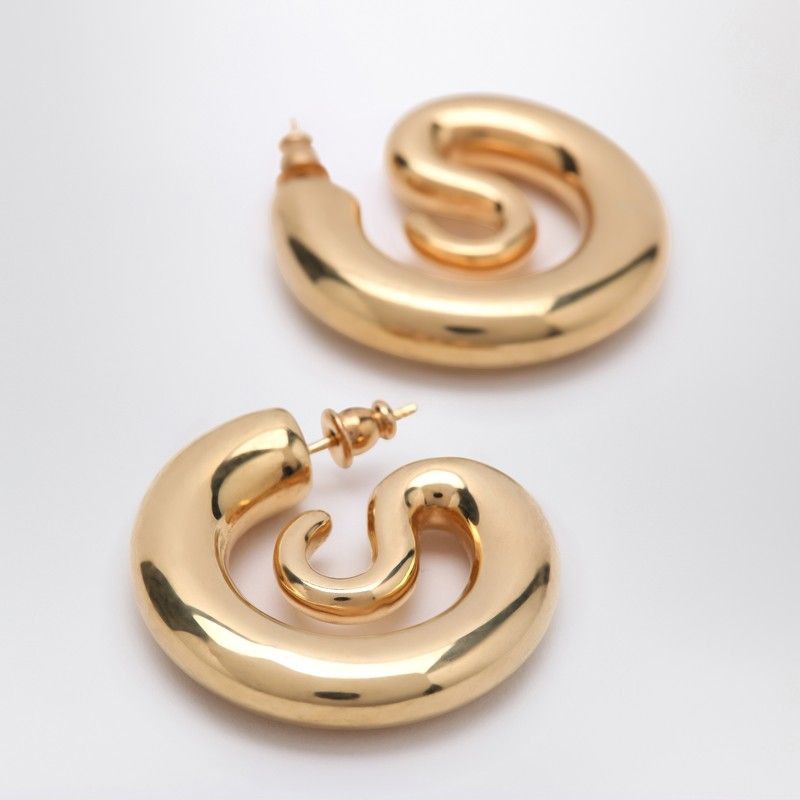 PANCONESI Mini Gold Serpent Hoops Earrings