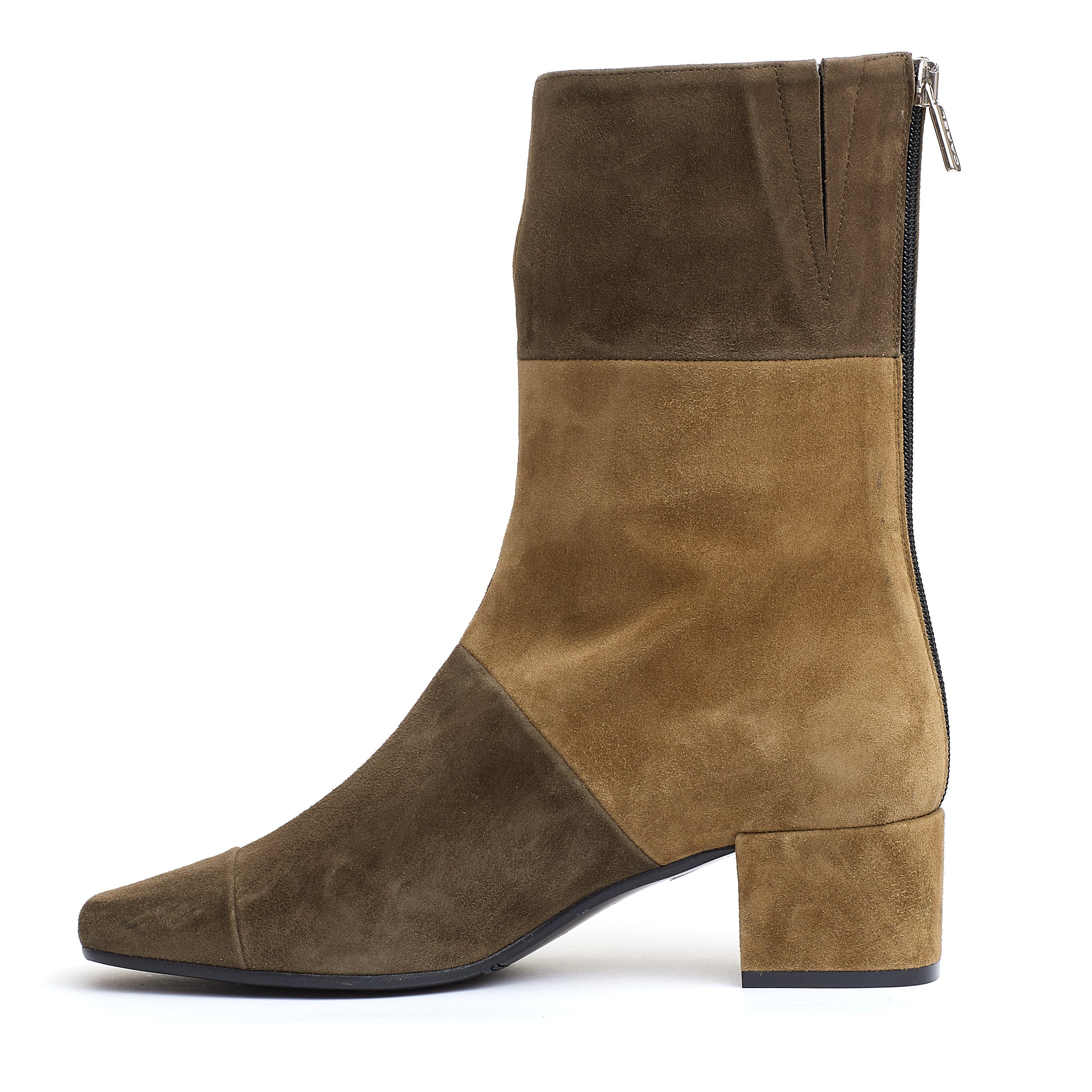 CAREL PARIS Chic Suede Ankle Boots with 40 mm Heel