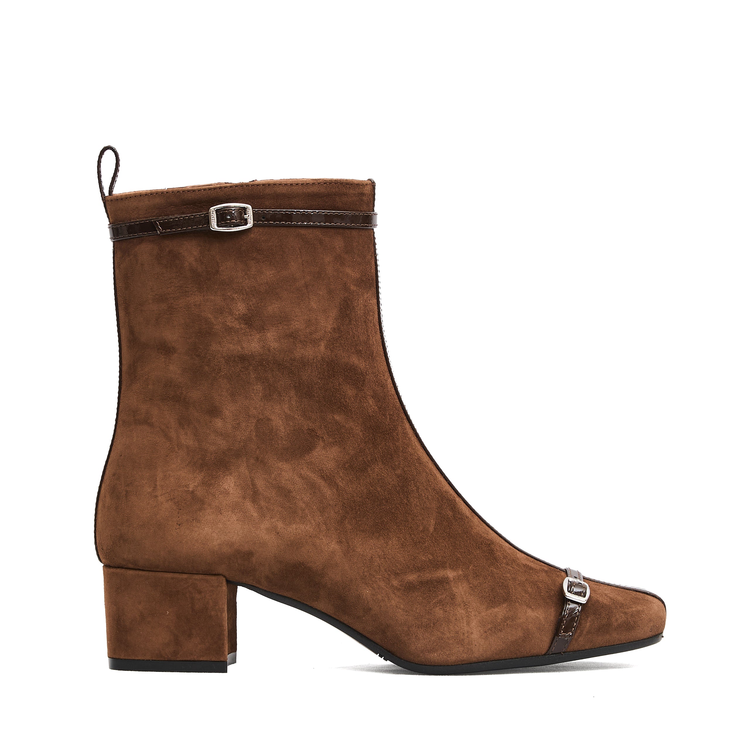 CAREL PARIS Chic 40mm Buckled Ankle Boots for Women
