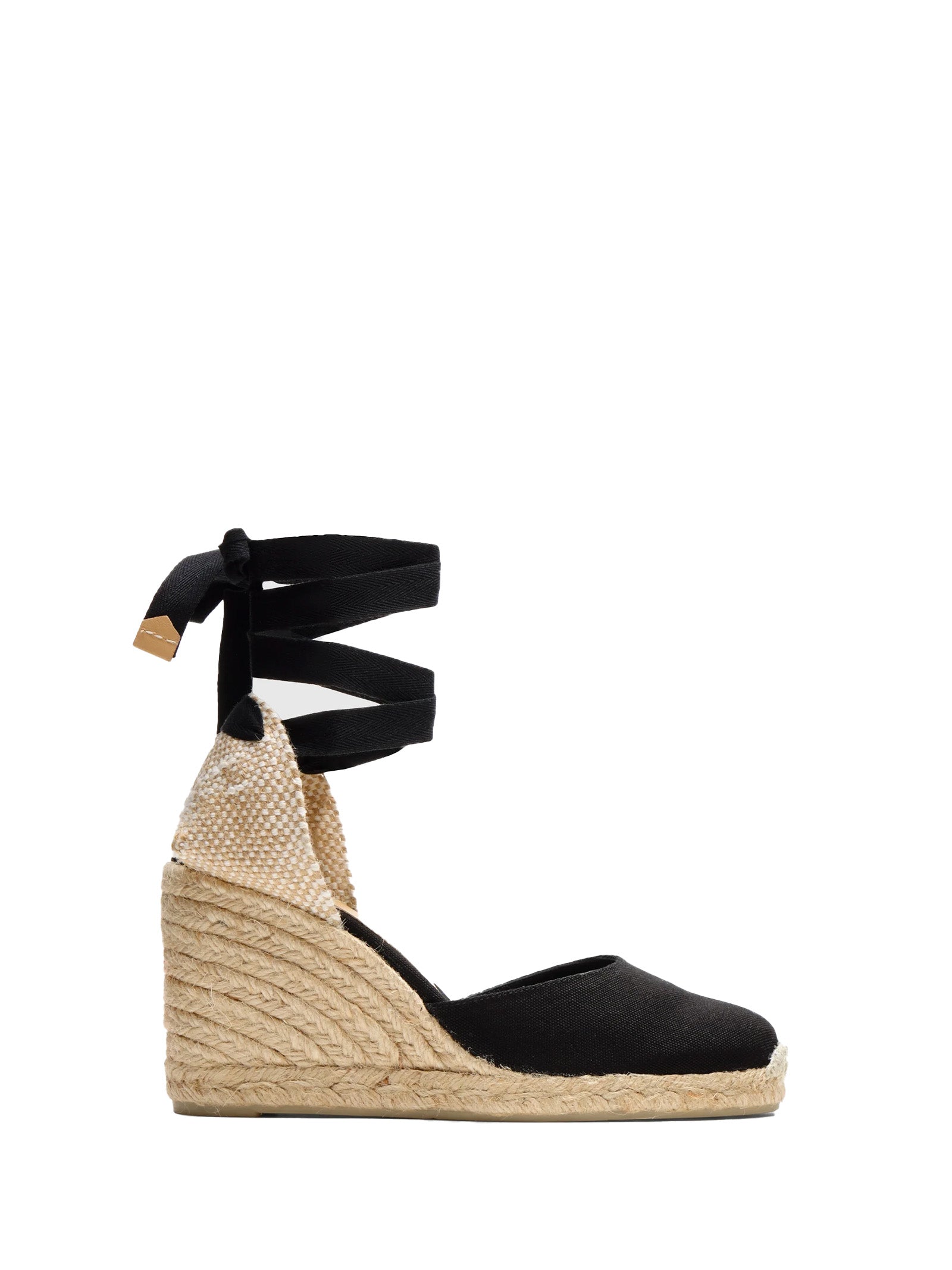 CASTAÑER Organic Cotton Espadrille Sandals with Ribbon Closure