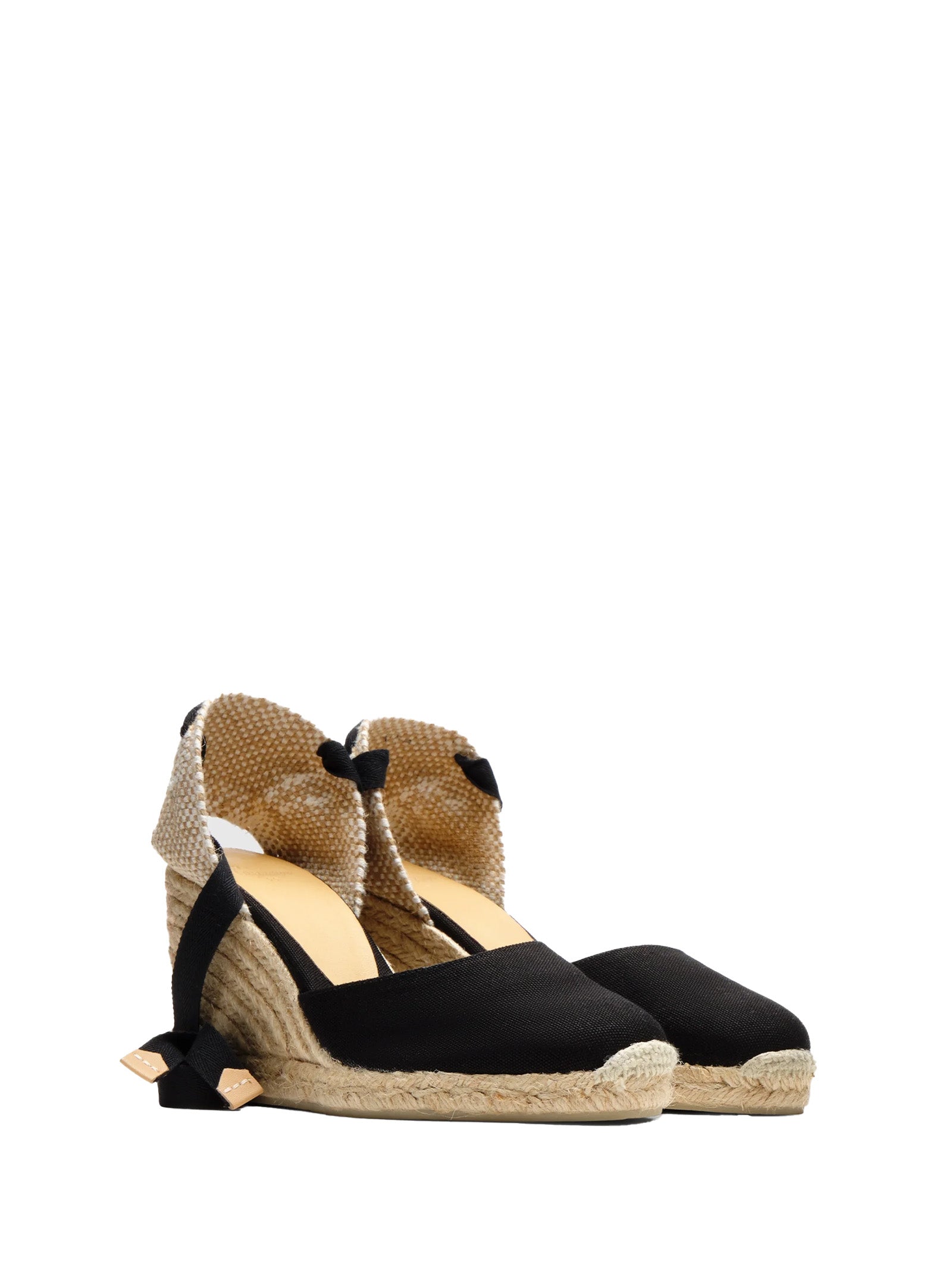 CASTAÑER Organic Cotton Espadrille Sandals with Ribbon Closure