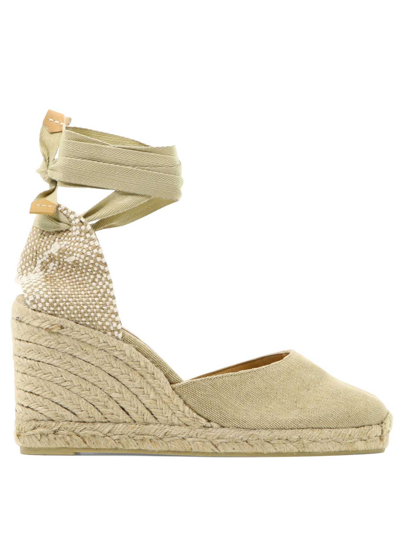 CASTAÑER Elegant Ankle Laced Espadrilles - 9 cm Heel Height