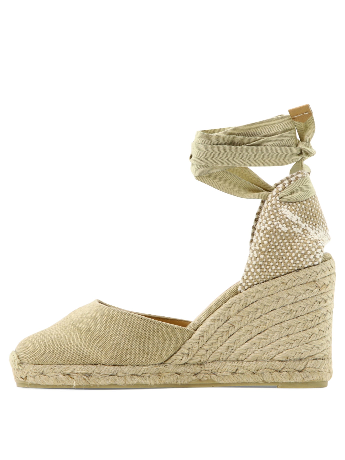 CASTAÑER Elegant Ankle Laced Espadrilles - 9 cm Heel Height