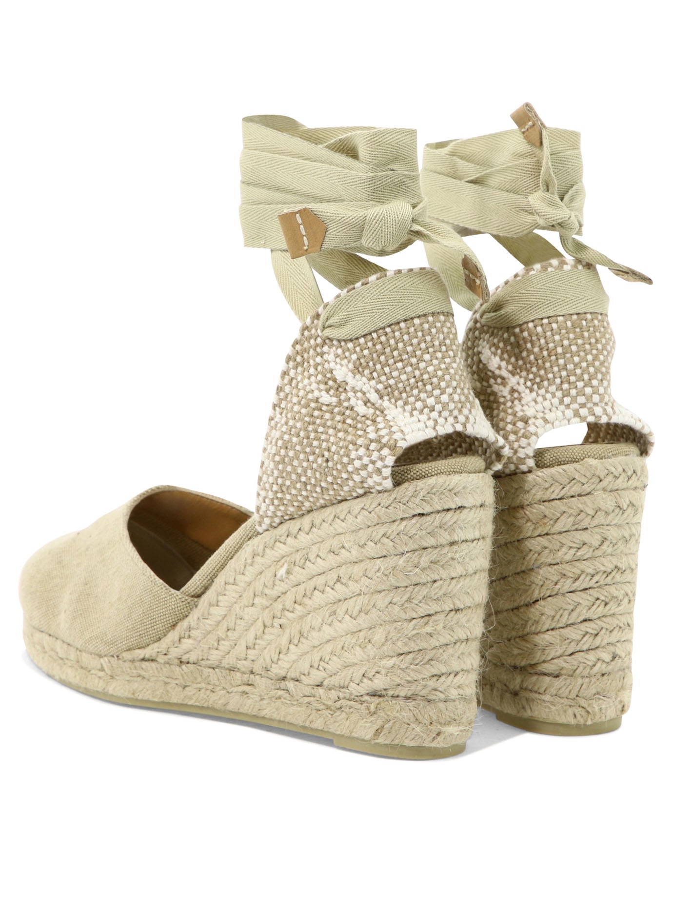 CASTAÑER Elegant Ankle Laced Espadrilles - 9 cm Heel Height