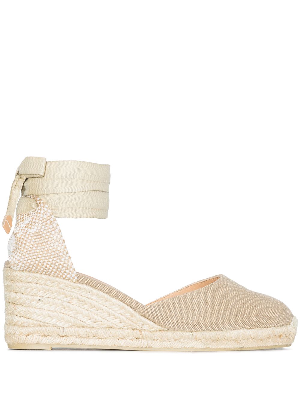 CASTAÑER High Heel Canvas Espadrilles with Ankle Strap