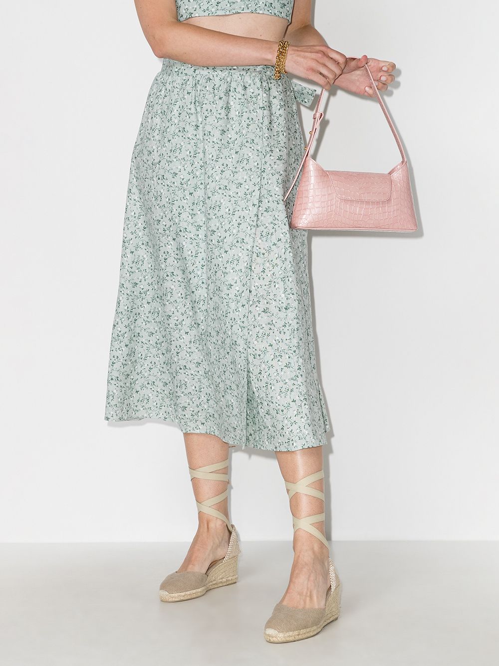 CASTAÑER High Heel Canvas Espadrilles with Ankle Strap