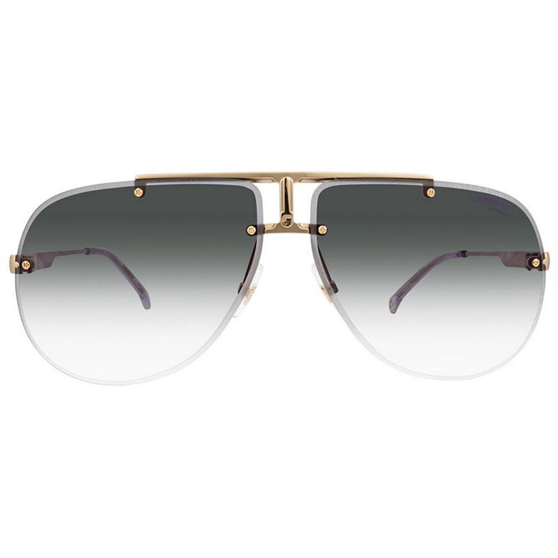 CARRERA Unisex Mini Metal Sunglasses with Green Shaded Lenses