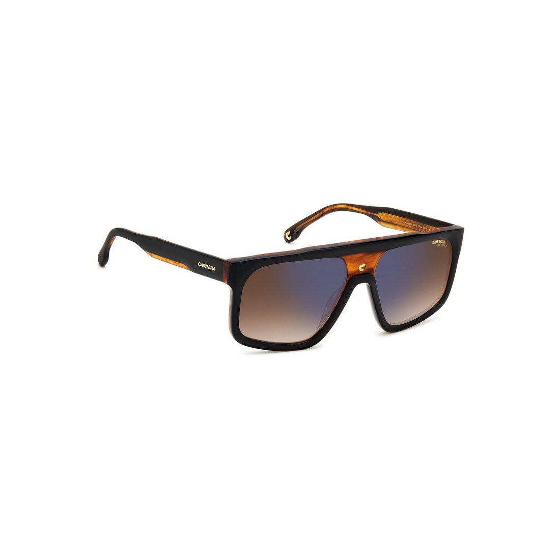 CARRERA Classic Unisex Sunglasses with Brown Shaded Blue Mirror Lenses