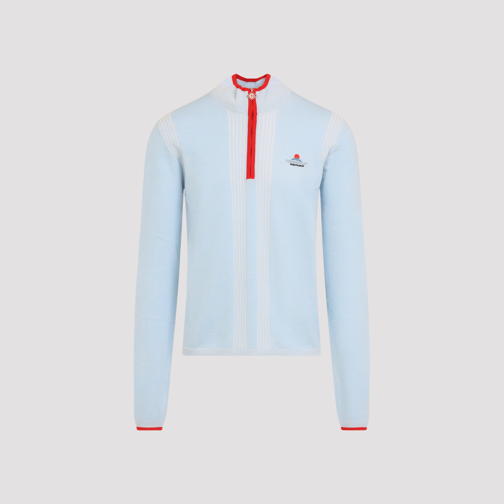 CASABLANCA Stand-Up Collar Pullover with Front Zip for Men