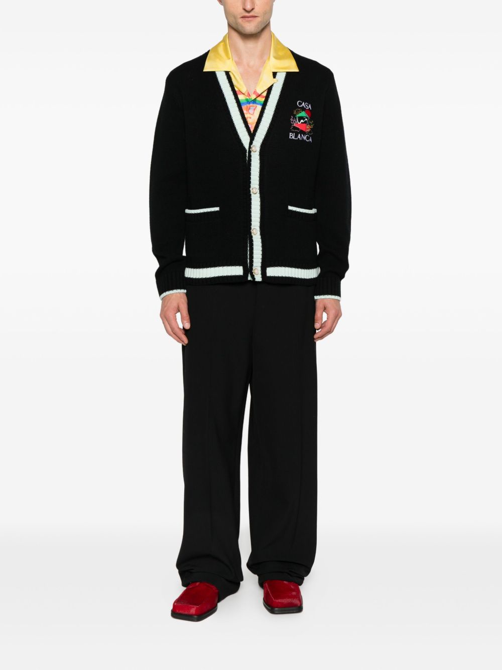 CASABLANCA Luxurious Merino Wool and Cashmere Sweater for Men