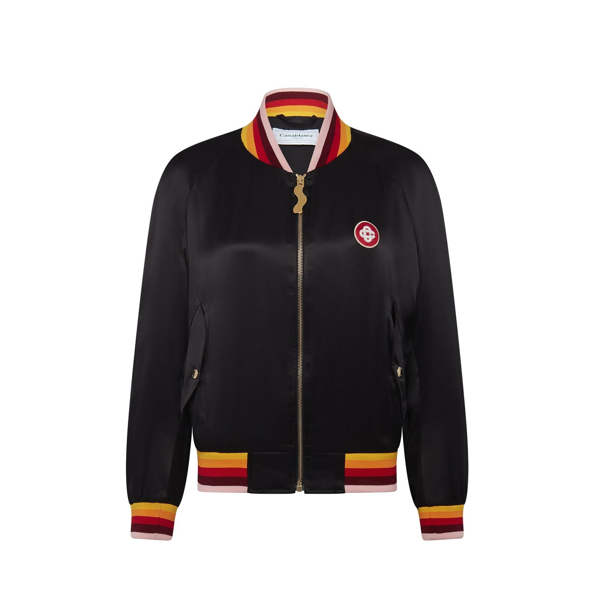 CASABLANCA Silk Logo Bomber Jacket