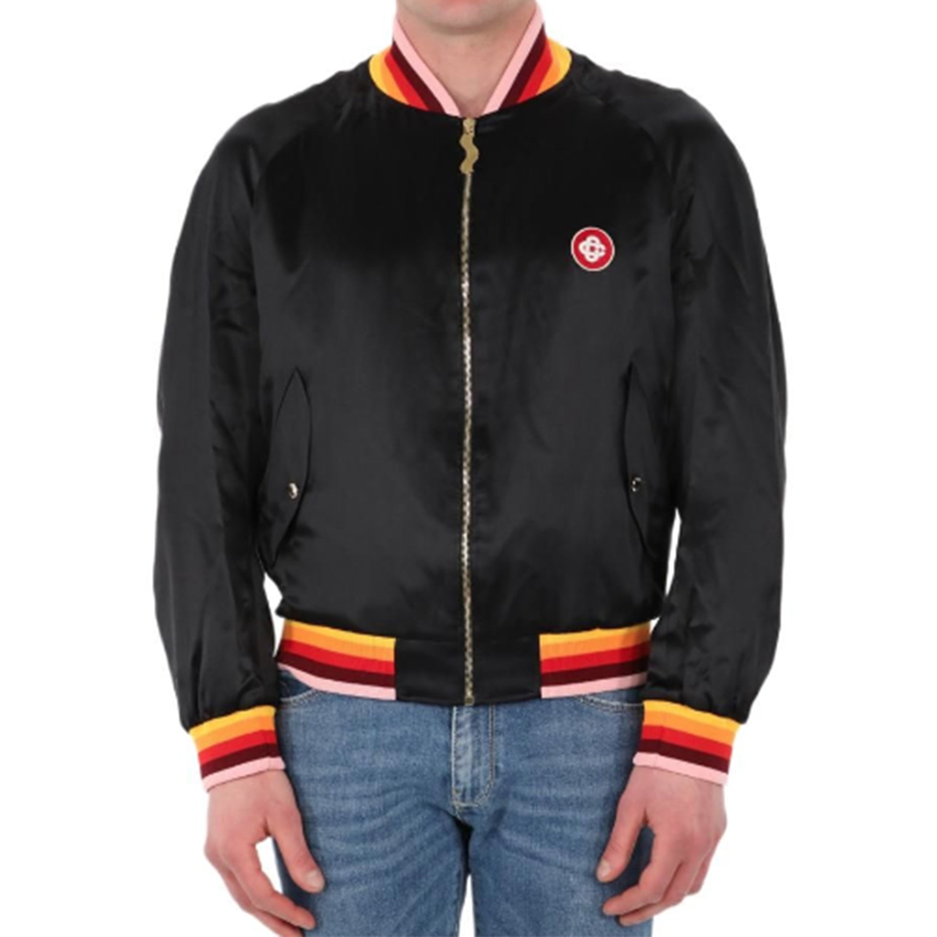 CASABLANCA Silk Logo Bomber Jacket
