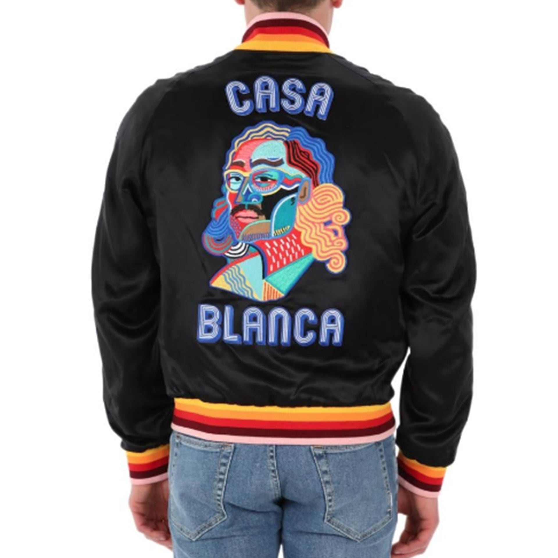 CASABLANCA Silk Logo Bomber Jacket