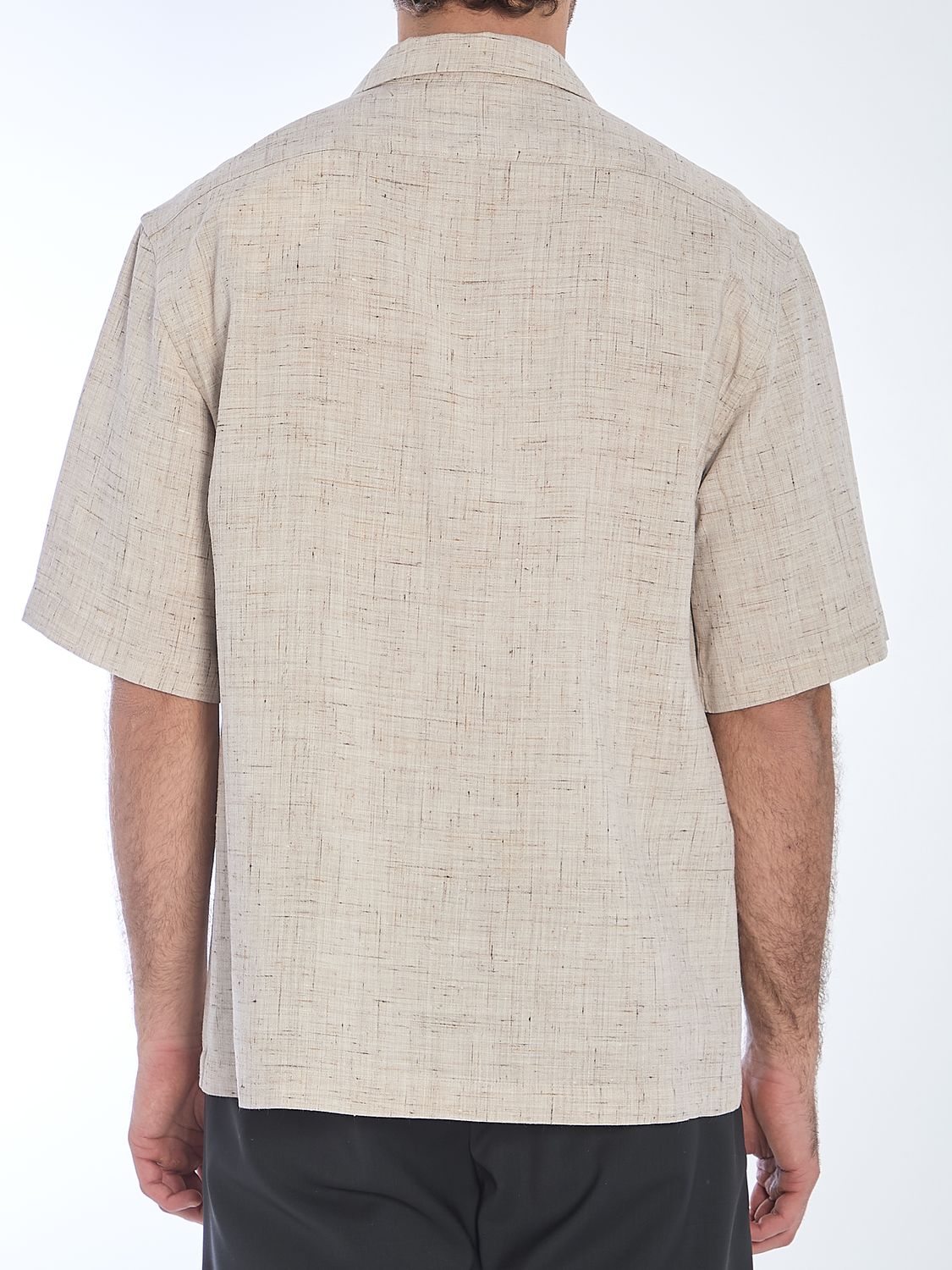 BARENA Textured Relaxed Fit Shirt with Open Collar - Size 50