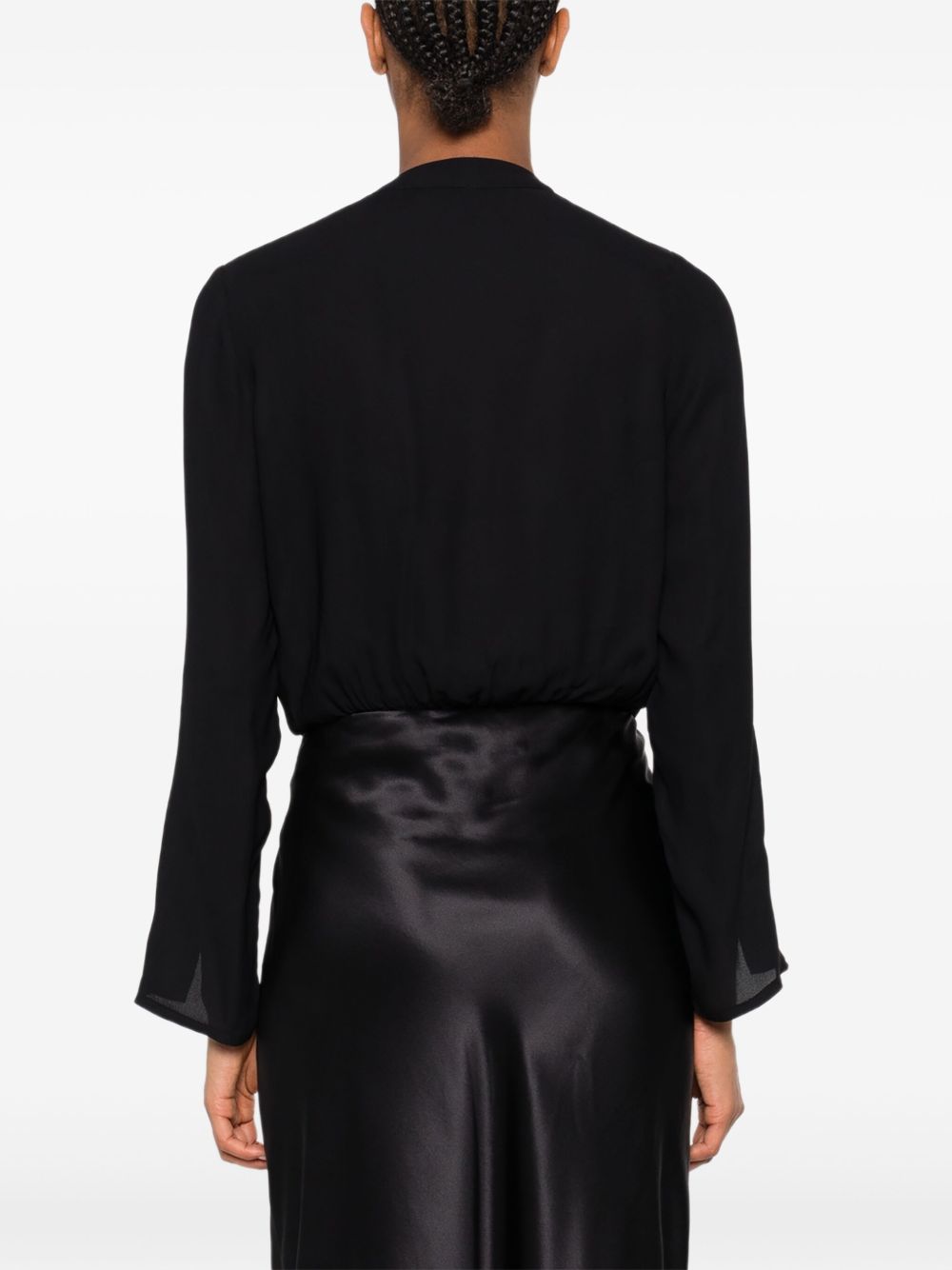 ELISABETTA FRANCHI Long-Sleeve Embellished Bodysuit