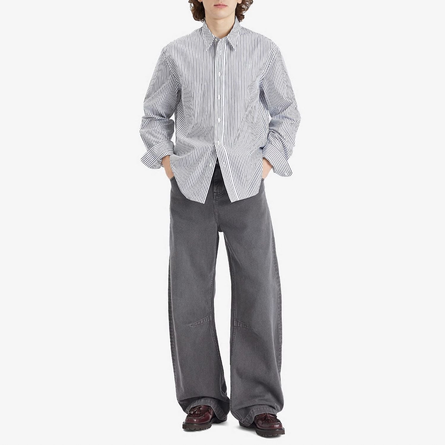 ACNE STUDIOS Mini Striped Heavy Poplin Shirt