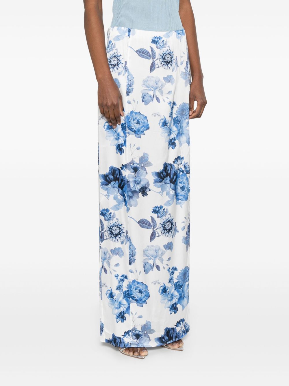 ALICE + OLIVIA Floral Printed Long Skirt