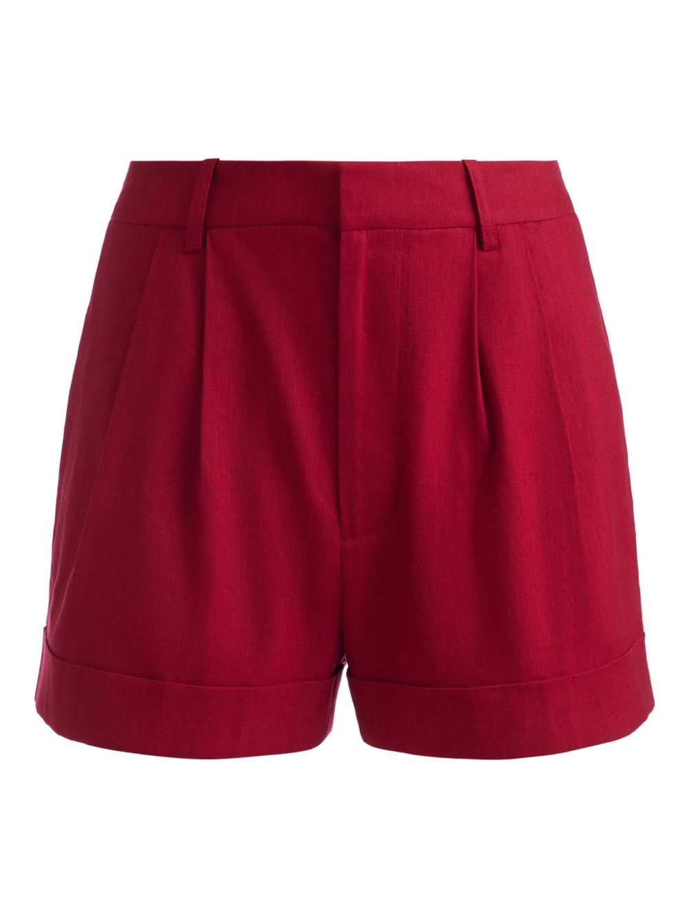 ALICE + OLIVIA Pleated Linen Blend Mini Shorts for Women